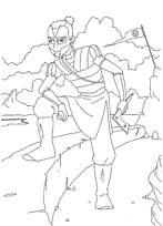 coloriage sokka le guerrier de la tribu de l eau